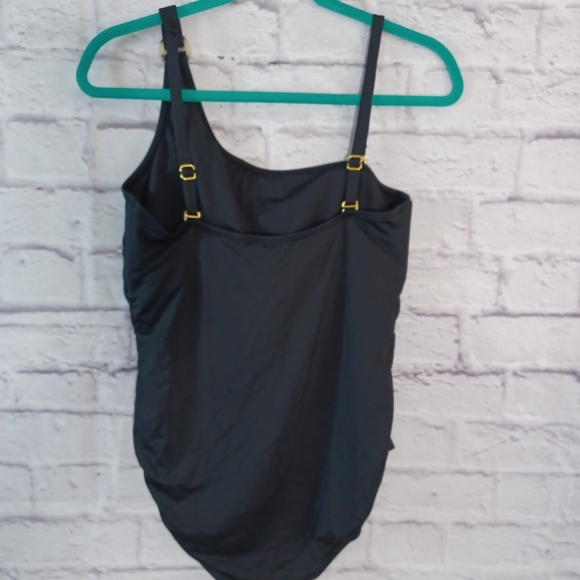 Leilani One-Shoulder Black One-Piece‎ Swimsuit – Size 10 NWOT - Picture 4 of 15